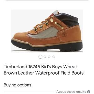 Timberland 15745 kids boots wheat brown leather